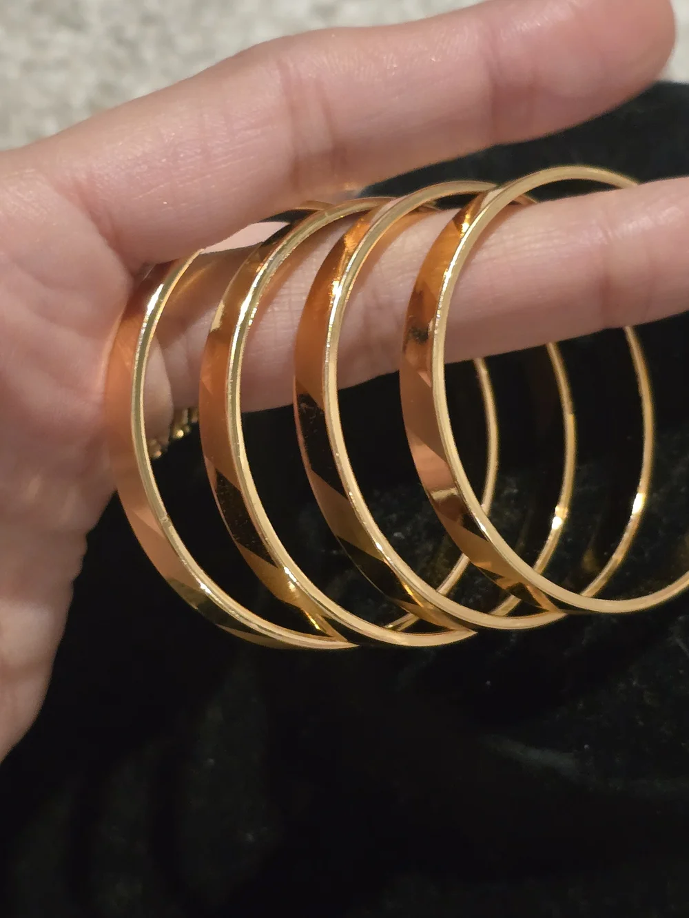 22kgp Dubai Gold-Tone Twisted Bangle Bracelet Set - Baby